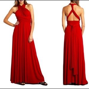 Red Von Vonni Transformer Maxi Dress